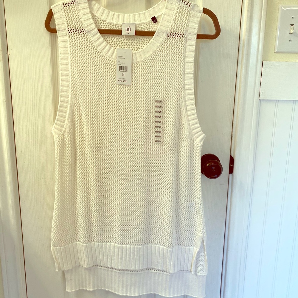 CAbi sleeveless sweater